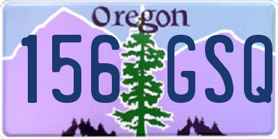 OR license plate 156GSQ