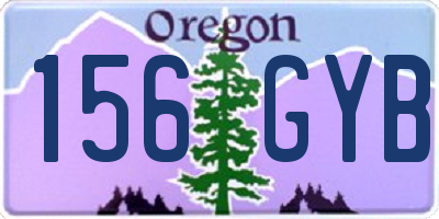 OR license plate 156GYB