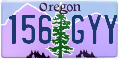 OR license plate 156GYY