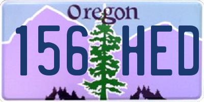 OR license plate 156HED