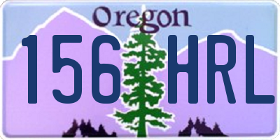 OR license plate 156HRL
