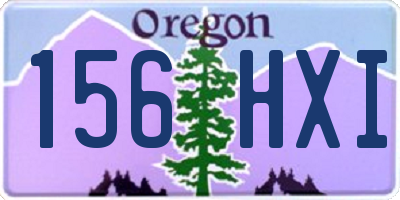 OR license plate 156HXI