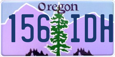 OR license plate 156IDH
