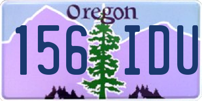 OR license plate 156IDU