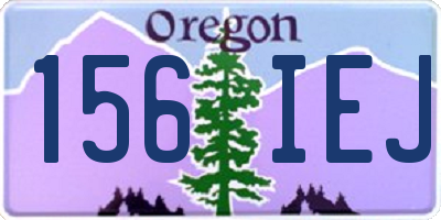 OR license plate 156IEJ