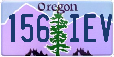 OR license plate 156IEV
