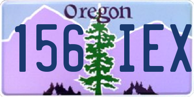 OR license plate 156IEX