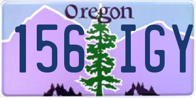 OR license plate 156IGY