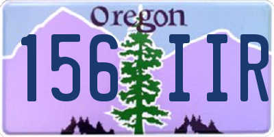 OR license plate 156IIR