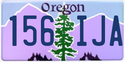 OR license plate 156IJA
