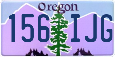 OR license plate 156IJG