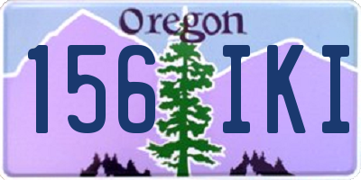 OR license plate 156IKI