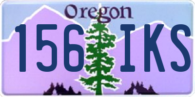 OR license plate 156IKS