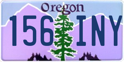 OR license plate 156INY