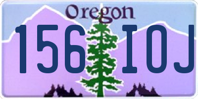 OR license plate 156IOJ