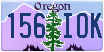 OR license plate 156IOK