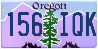 OR license plate 156IQK