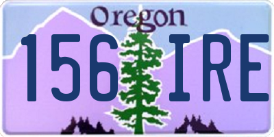 OR license plate 156IRE