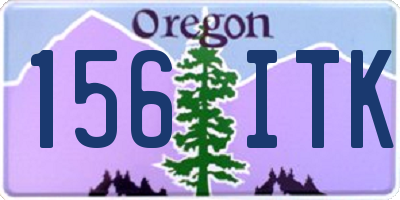 OR license plate 156ITK