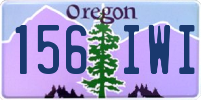 OR license plate 156IWI