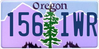 OR license plate 156IWR