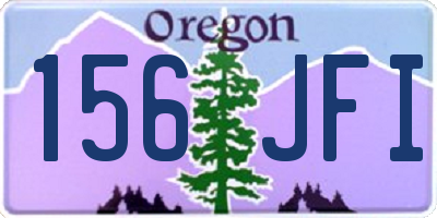 OR license plate 156JFI