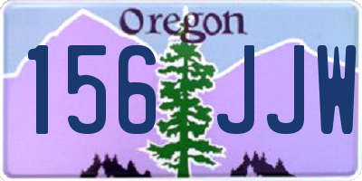 OR license plate 156JJW