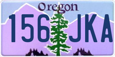 OR license plate 156JKA
