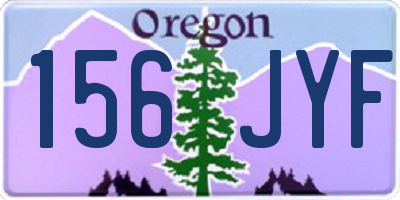 OR license plate 156JYF