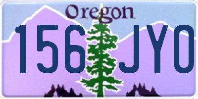 OR license plate 156JYO