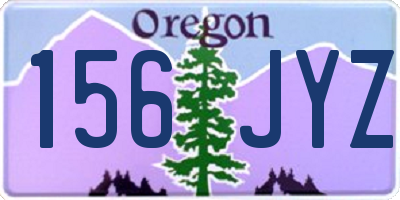 OR license plate 156JYZ