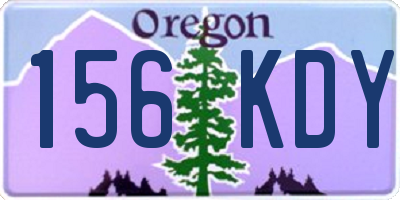 OR license plate 156KDY