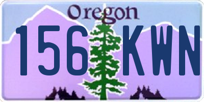 OR license plate 156KWN