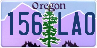 OR license plate 156LAO