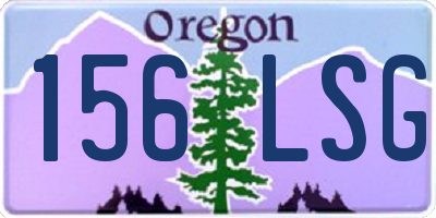 OR license plate 156LSG
