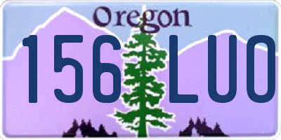 OR license plate 156LUO