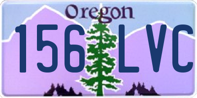 OR license plate 156LVC