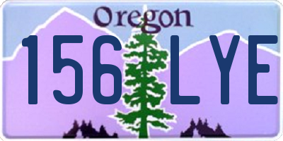 OR license plate 156LYE