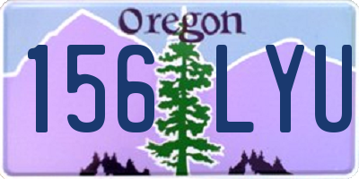 OR license plate 156LYU