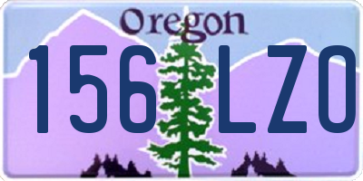 OR license plate 156LZO