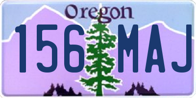 OR license plate 156MAJ