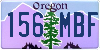 OR license plate 156MBF