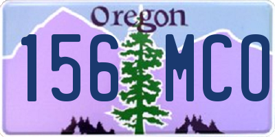 OR license plate 156MCO
