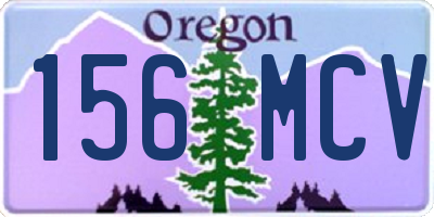 OR license plate 156MCV