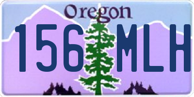 OR license plate 156MLH
