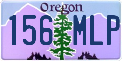 OR license plate 156MLP