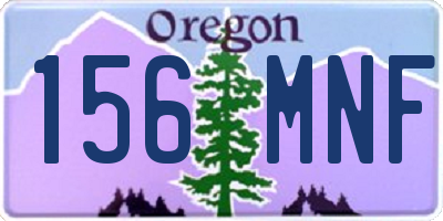 OR license plate 156MNF
