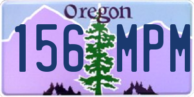 OR license plate 156MPM