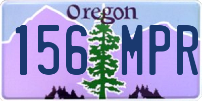 OR license plate 156MPR