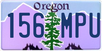 OR license plate 156MPU